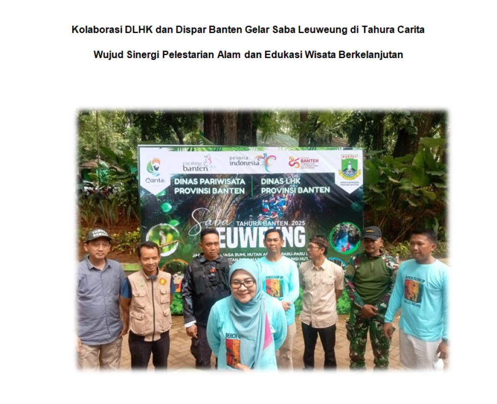 Kolaborasi DLHK dan Dispar Banten Gelar Saba Leuweung di Tahura Carita Wujud Sinergi Pelestarian Alam dan Edukasi Wisata Berkelanjutan