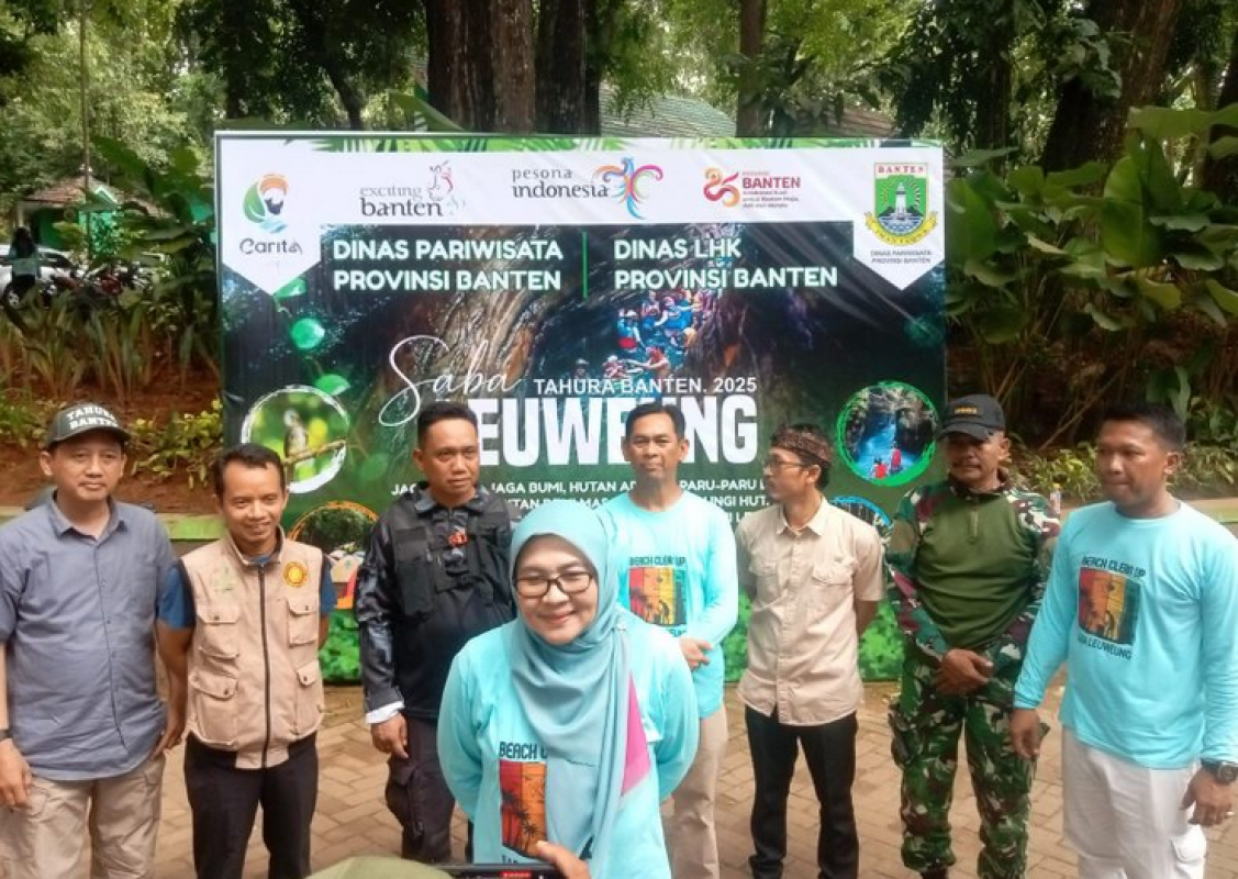 Kolaborasi dengan Dinas Lingkungan Hidup dan Kehutanan (DLHK) Provinsi Banten, Dinas Pariwisata Provinsi Banten (Dispar) Gelar Saba Leuweung di Tahura Carita.