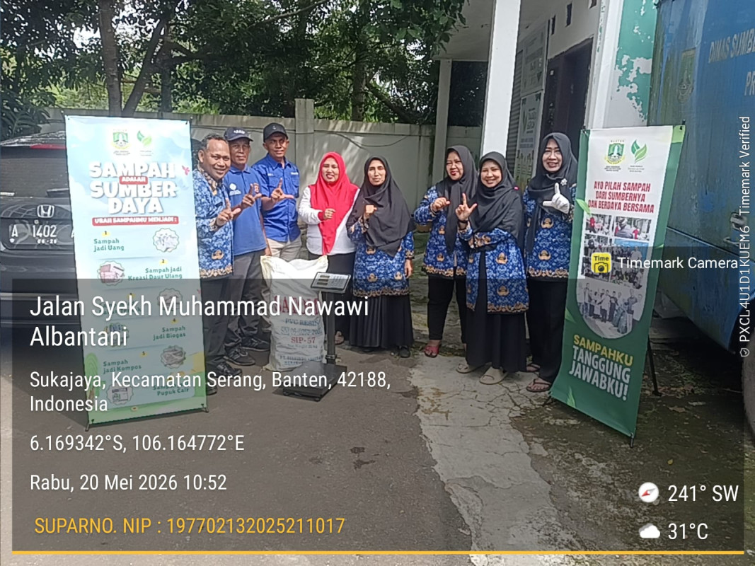 DLHK Provinsi Banten Gelar Kegiatan Penimbangan Sampah BS Jawara Berkah untuk Dukung Ekonomi Sirkular,Serang,20 Mei 2026