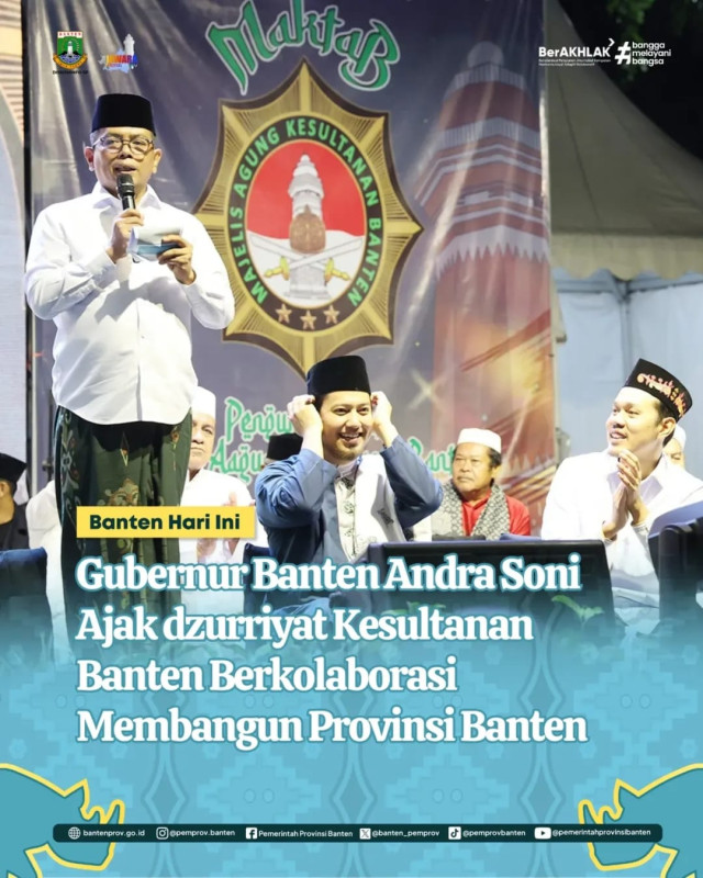 Gubernur Banten Andra Soni Ajak Dzurriyat Kesultanan Banten Berkolaborasi Membangun Provinsi Banten