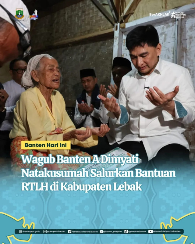 Wagub Banten A Dimyati Natakusumah Salurkan Bantuan RTLH di Kabupaten Lebak