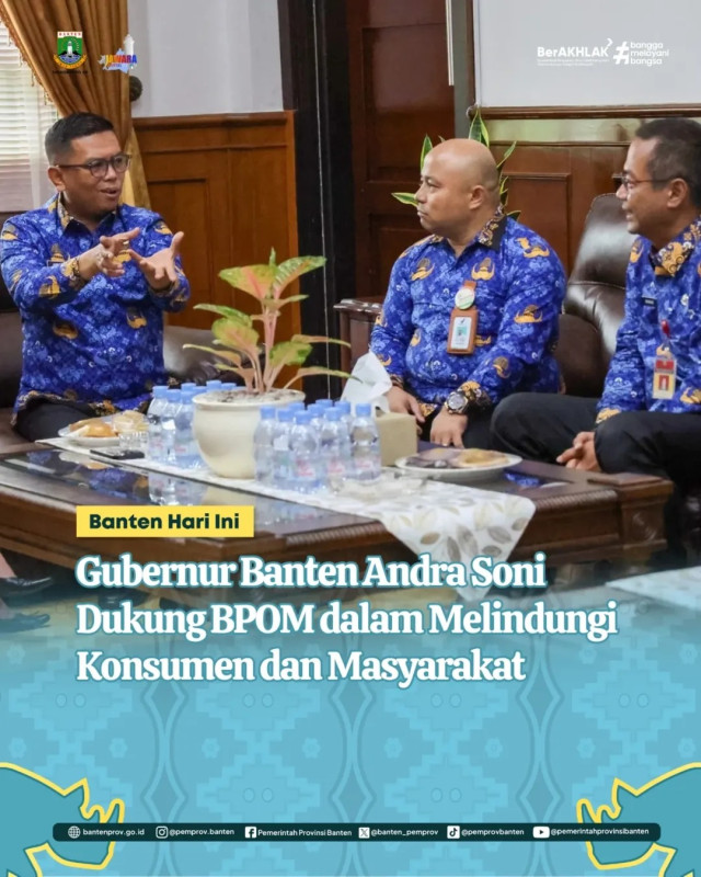 Gubernur Banten Andra Soni Dukung BPOM dalam Melindungi Konsumen dan Masyarakat