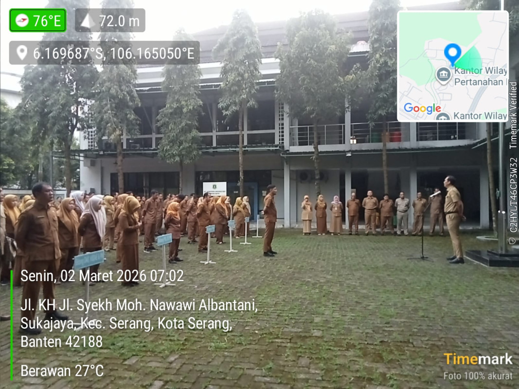 Apel Pagi Dinas Lingkungan Hidup dan Kehutanan Provinsi Banten. Senin,02 Maret 2026