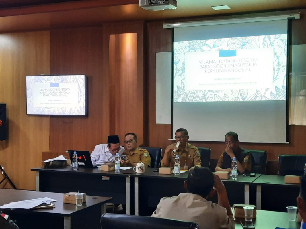 Rapat Pokja Percepatan Perhutanan Sosial Provinsi Banten 21 Nov 2023 Di DLHK Prov Banten