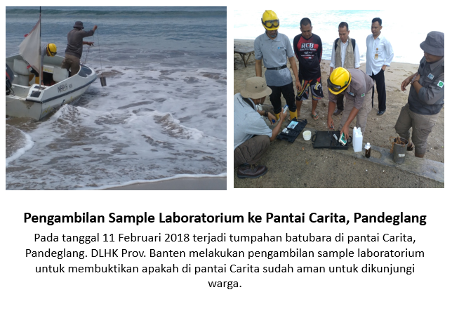 Pengambilan Sample Air Laut Di Pantai Carita