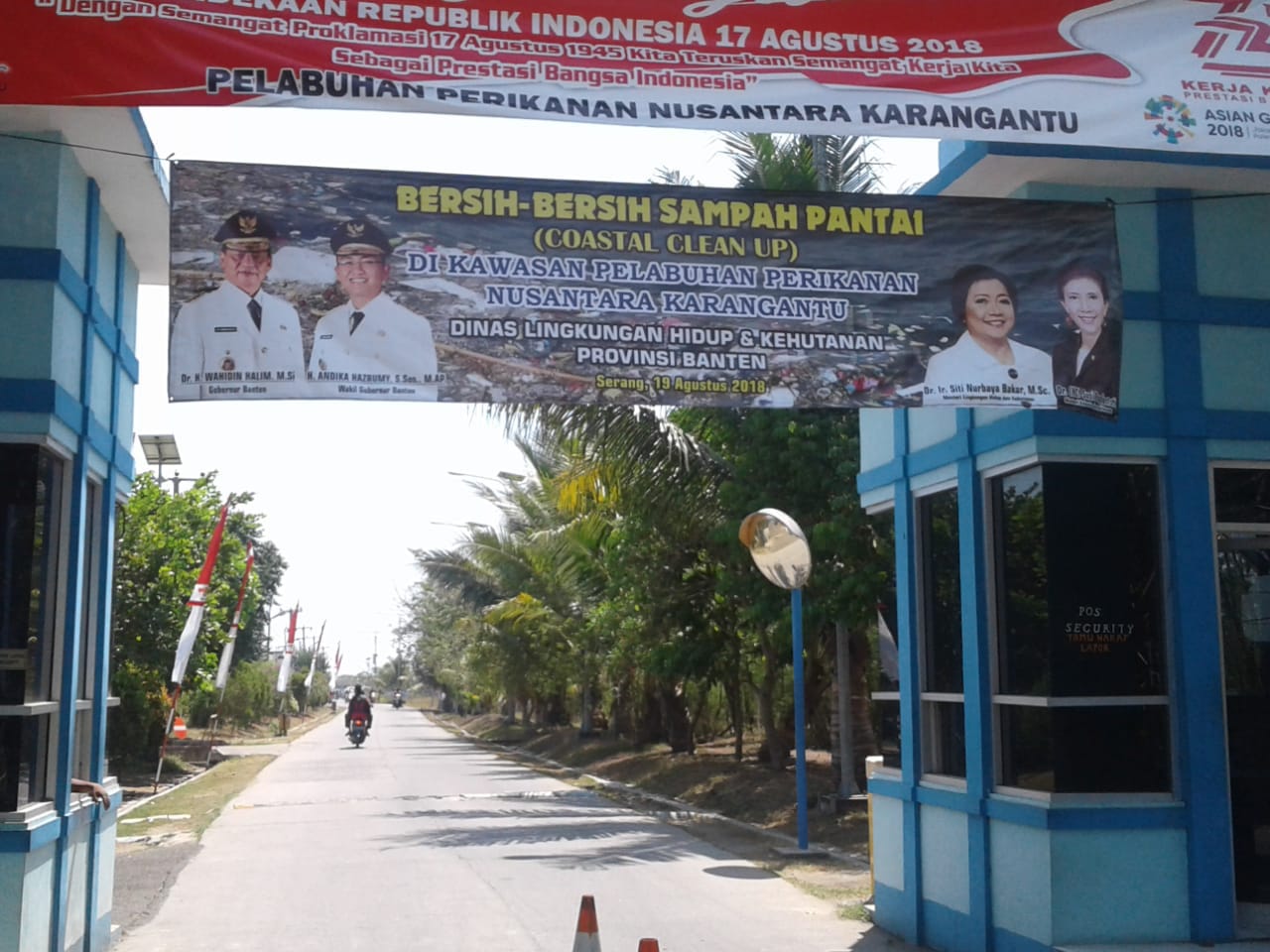 Kegiatan Bersih-Bersih Laut/Pantai Hari Minggu 19-8-2018 Tempat Pelabuhan Perikanan Nusantara Karangantu Kota Serang