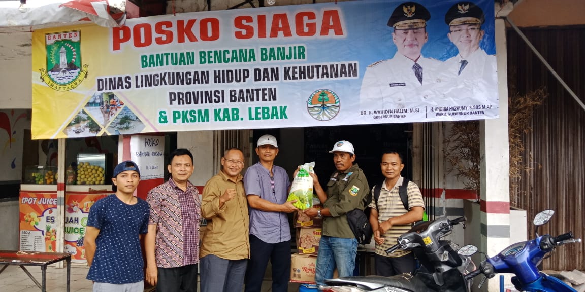 Bantuan DLHK Provinsi Banten untuk Korban Bencana Banjir lebak, Lokasi Posko DLHK Provinsi Banten dan PKSM Lebak