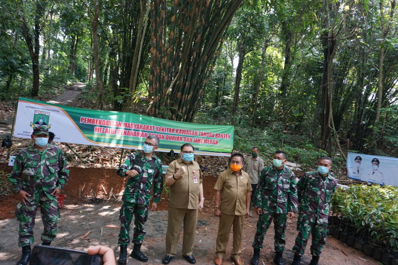 Pemberdayaan Masyarakat Sekitar Tahura Banten Melalui Penanaman Bibit Durian Unggul dan Tanaman Jahe Merah