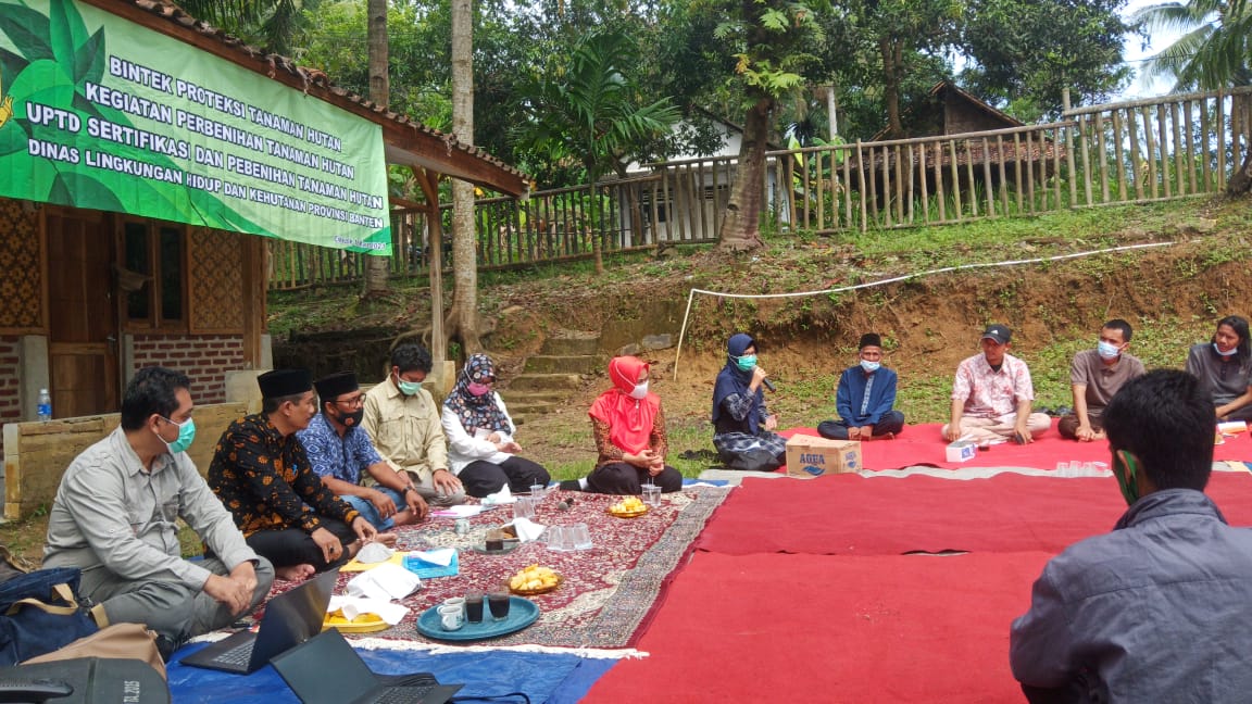 Bintek Proteksi Tanaman Hutan Kegiatan Perbenihan Tanaman Hutan Tanggal 18 Maret 2021 di Kampung IPB Desa Curugciung Cik