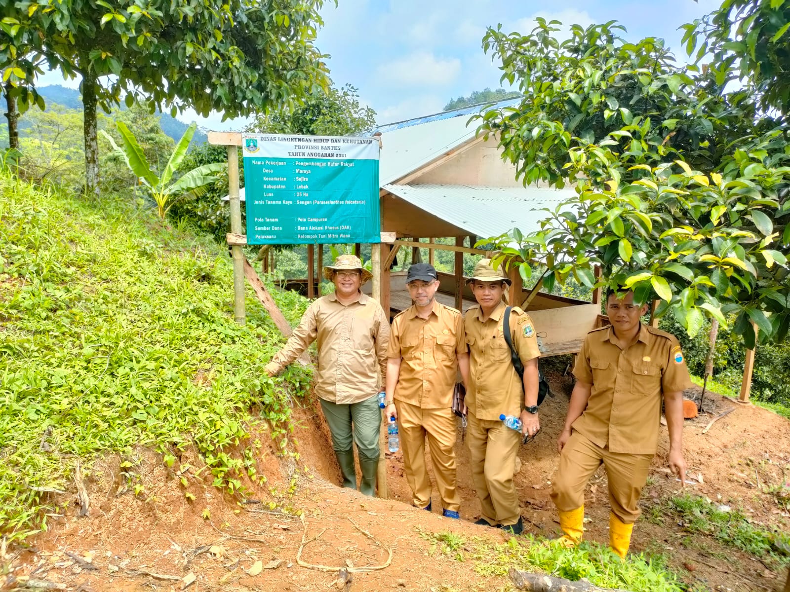 Monev DAK 2021 Subid Kehutanan Cabang DLHK Lebak dan Tangerang Provinsi Banten, Kegiatan Hutan Rakyat Desa Maraya