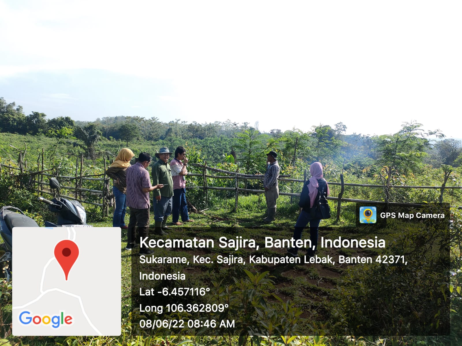 Survei Lokasi Teleconfere RI 1 dengan KTH Penerima Bibit Persemaian Rumpin bersama Kepala BPDAS HL Citarum 