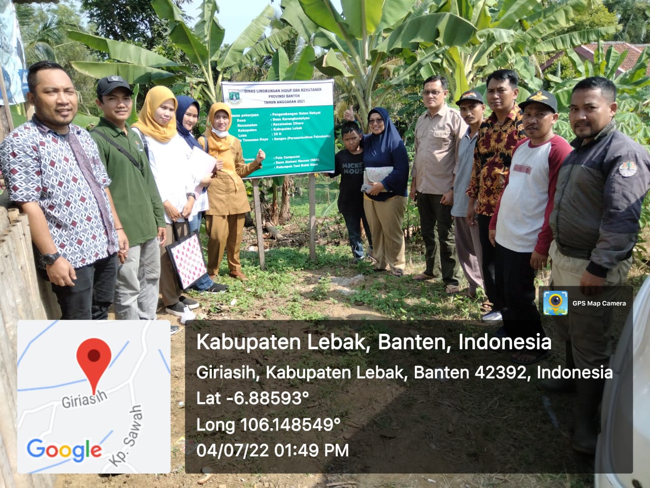 Monitoring Hasil Pembangunan Hutan Rakyat  di Kec Cihara Kab Lebak 