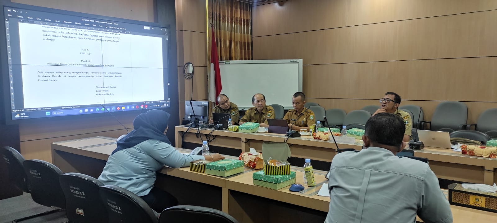 Pembahasan Ranperda Pengelolaan Tahura Banten 