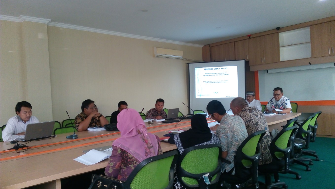 Rapat tim teknis addendum andal RKL RPL kegiatan pengerukan dan penempatan material hasil keruk (dumping)