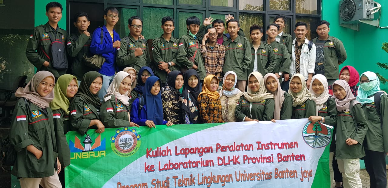 Mahasiswa Teknik Lingkungan UNBAJA Kuliah Lapangan di Laboratorium DLHK Provinsi Banten